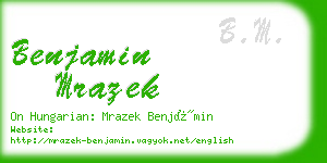 benjamin mrazek business card